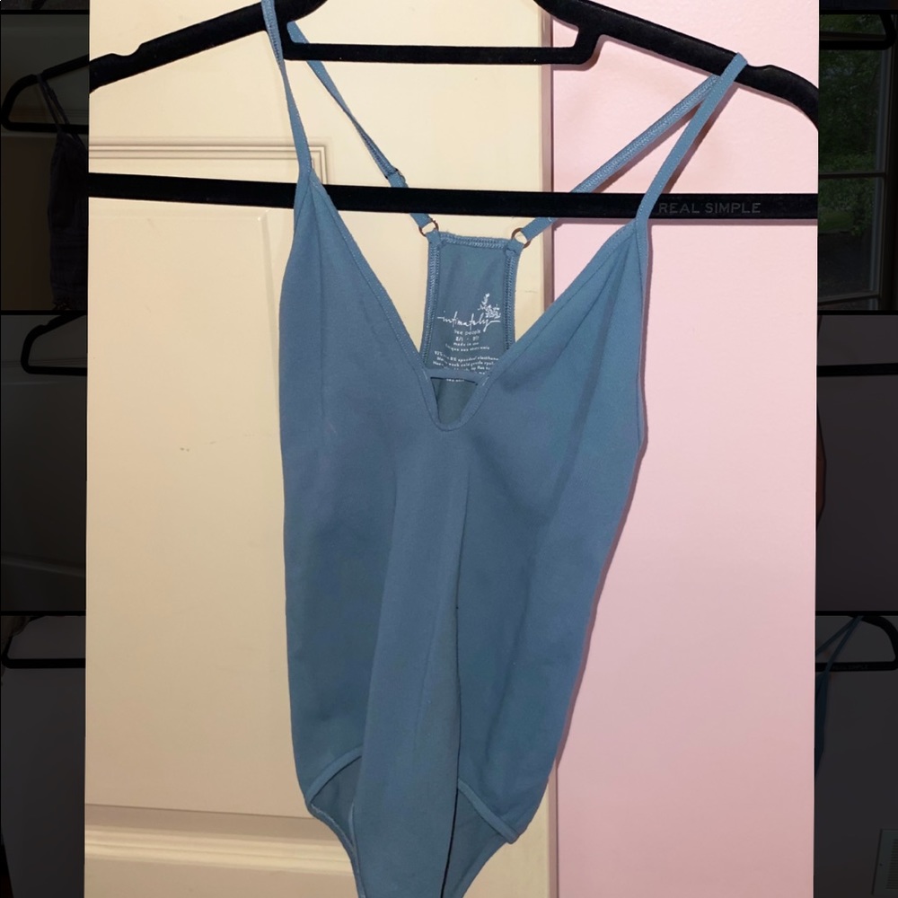 Free people blue bodysuit